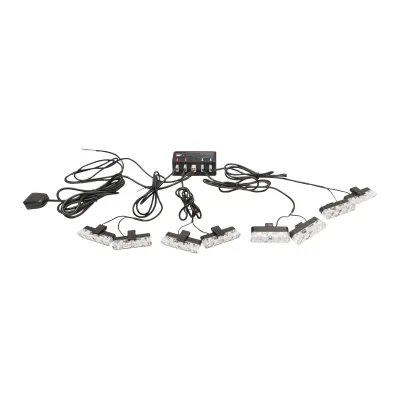 Set di 8 luci stroboscopiche LED – 3 LED per modulo, 12V Breckner Germany