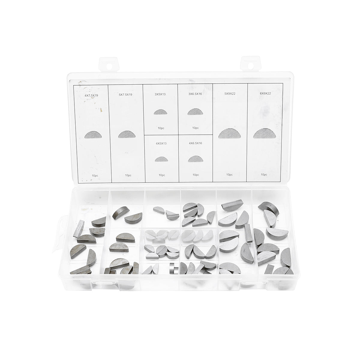 Set di 80 chiavette semicircolari Woodruff - immagine 2