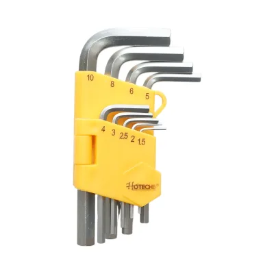 Set di 9 chiavi a brugola esagonali corte 1,5-10 mm Cr-V Hotech - immagine 2