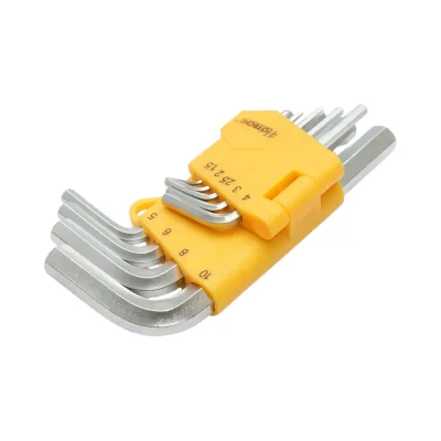 Set di 9 chiavi a brugola esagonali corte 1,5-10 mm Cr-V Hotech - immagine 3