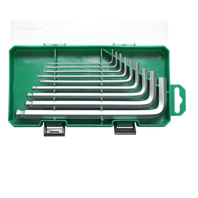Set di 9 chiavi esagonali da 1,5 a 10 mm con braccio lungo e punta a sfera - immagine 2