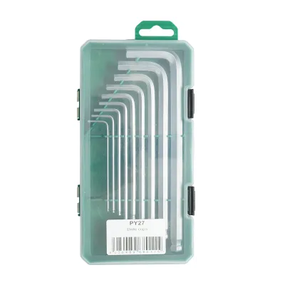 Set di 9 chiavi esagonali da 1,5 a 10 mm con braccio lungo e punta a sfera - immagine 3