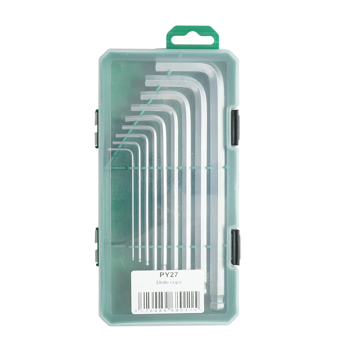 Set di 9 chiavi esagonali da 1,5 a 10 mm con braccio lungo e punta a sfera - immagine 3