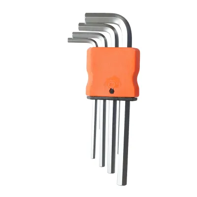 Set di 9 chiavi esagonali da 1,5 a 10 mm con impugnatura lunga in acciaio forgiato nichelato - immagine 2