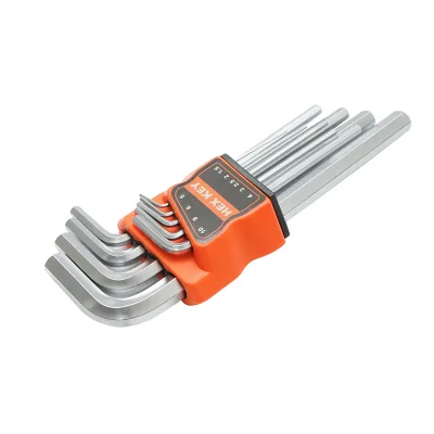 Set di 9 chiavi esagonali da 1,5 a 10 mm con impugnatura lunga in acciaio forgiato nichelato - immagine 4