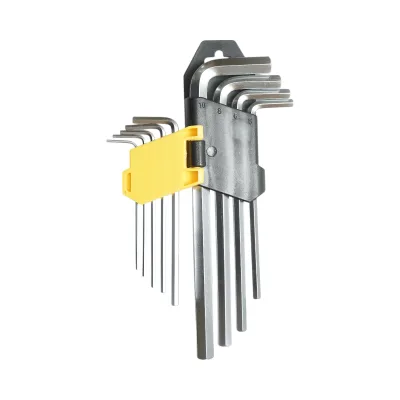 Set di 9 chiavi esagonali professionali a manico lungo da 1,5-10 mm Cr-V - immagine 2