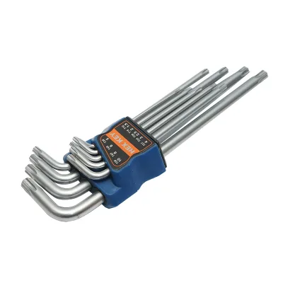 Set di 9 chiavi esagonali Torx T10-T50 (1,5-10 mm) con braccio lungo e testa sferica Cr-V - immagine 4