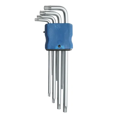 Set di 9 chiavi esagonali Torx T10-T50 (1,5-10 mm) con braccio lungo e testa sferica Cr-V - immagine 2