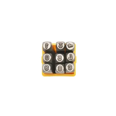 Set di 9 punzoni con numeri da 0 a 9 – altezza caratteri 3 mm - immagine 2