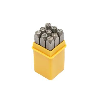 Set di 9 punzoni con numeri da 0 a 9 – altezza caratteri 6 mm Hoteche