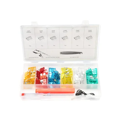 Set di 93 fusibili piatti per auto con tester di tensione 6-24V e pinza estraifusibili - immagine 3