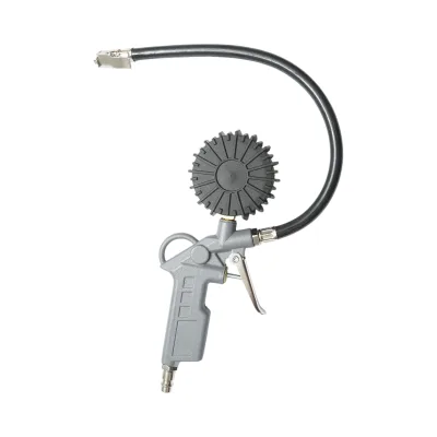Set di aria compressa da 6 pezzi con tubo a spirale da 5 m, pistola gonfiatrice, soffiatore d'aria, ago per sfere e adattatori - immagine 5