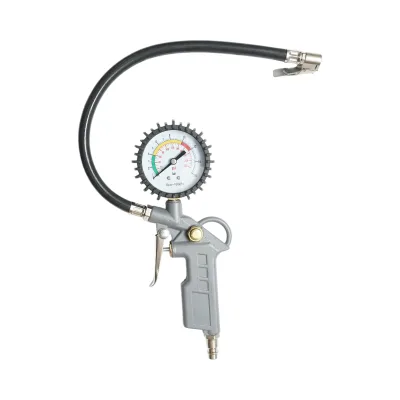 Set di aria compressa da 6 pezzi con tubo a spirale da 5 m, pistola gonfiatrice, soffiatore d'aria, ago per sfere e adattatori - immagine 3