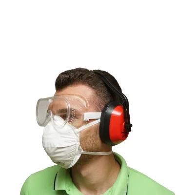 Set di attrezzature da lavoro: maschera antipolvere, occhiali e casco Breckner Germany - immagine 4