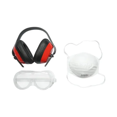 Set di attrezzature da lavoro: maschera antipolvere, occhiali e casco Breckner Germany