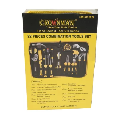 Set di attrezzi e utensili combinati, 22 pezzi, Crownman. - immagine 4