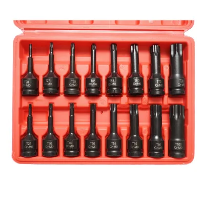 Set di bussole a impatto Torx T20-T100, 1/2 pollice quadrato 16 pezzi - immagine 3