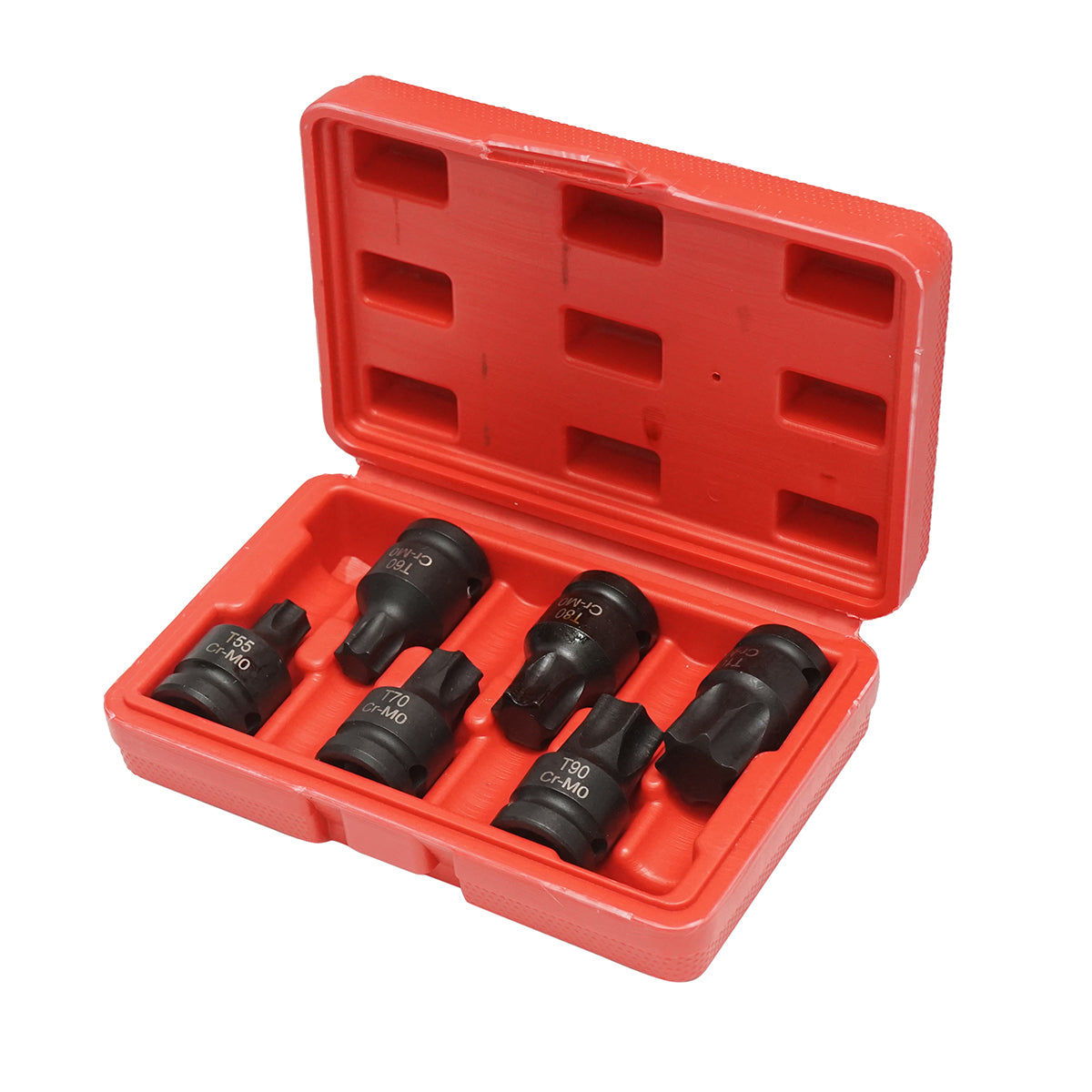 Set di bussole a impatto Torx T55-T100, 1/2 pollice quadrato 6 pezzi - immagine 2