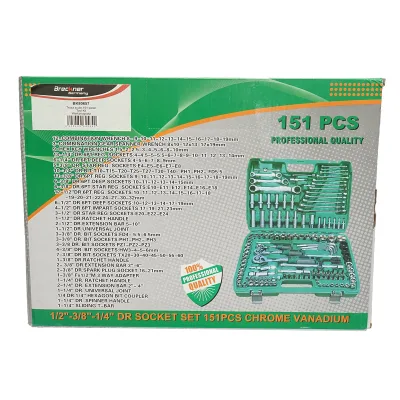 Set di bussole esagonali, bussole lunghe, anelli a cricchetto, punte, chiavi a brugola 151 pezzi Breckner Germany - immagine 2