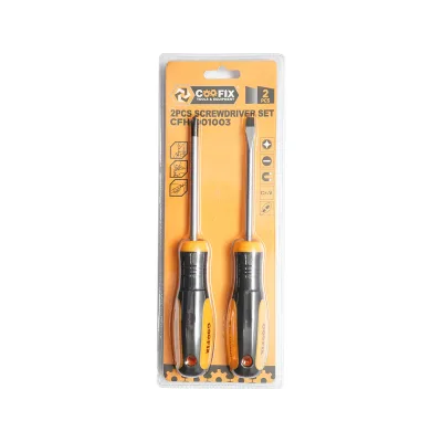 Set di cacciaviti 2 pezzi Cr-V diritti e a croce con punta magnetica professionale Coofix