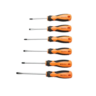 Set di cacciaviti 6 pezzi dritti e a croce Cr-V con punta magnetica professionali - immagine 2