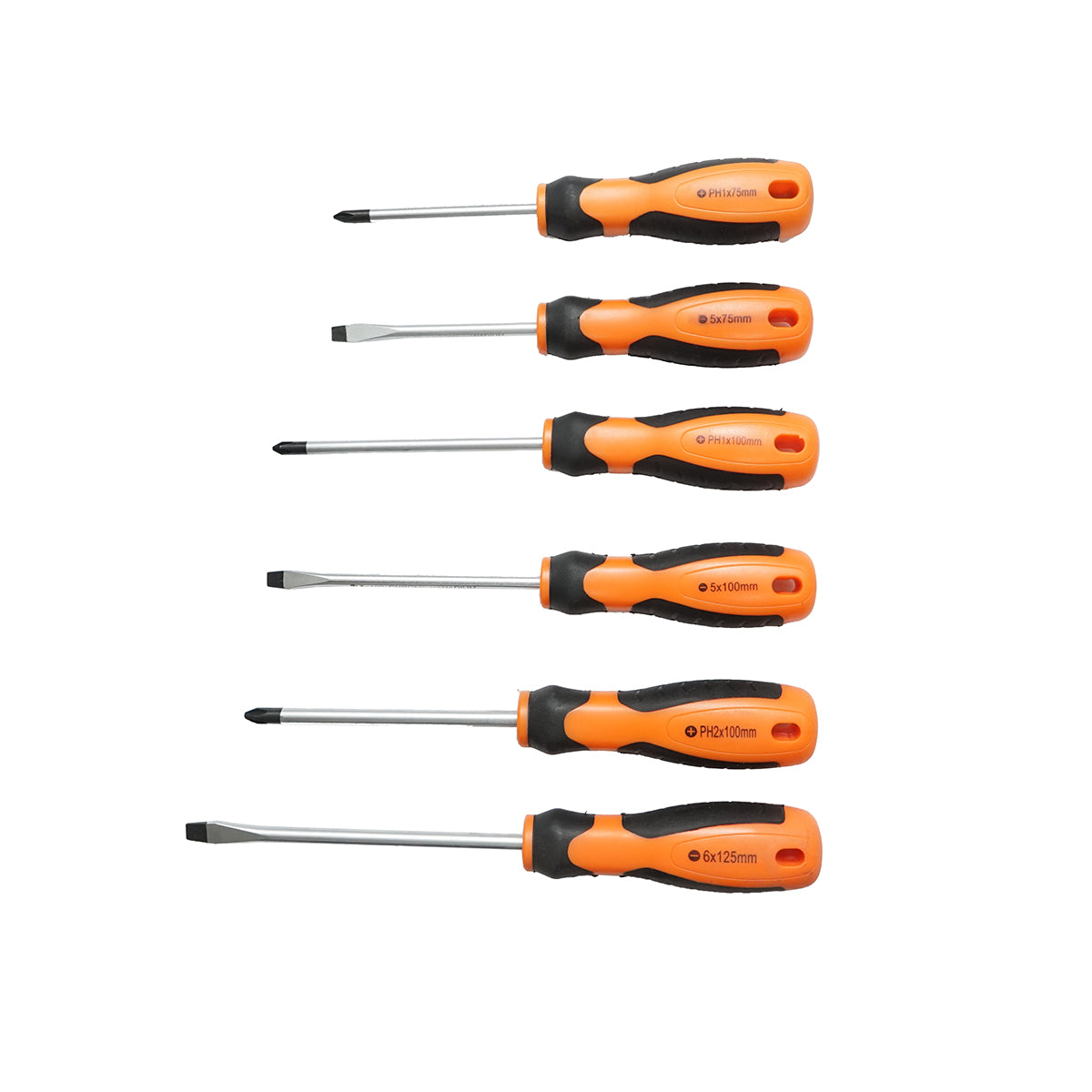 Set di cacciaviti 6 pezzi dritti e a croce Cr-V con punta magnetica professionali - immagine 2