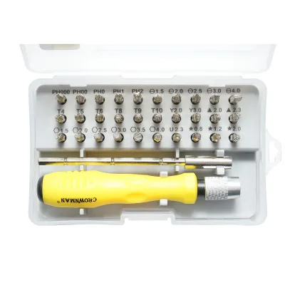 Set di cacciaviti di precisione Crownman da 30 pezzi con punte, Torx, esagonali - immagine 2