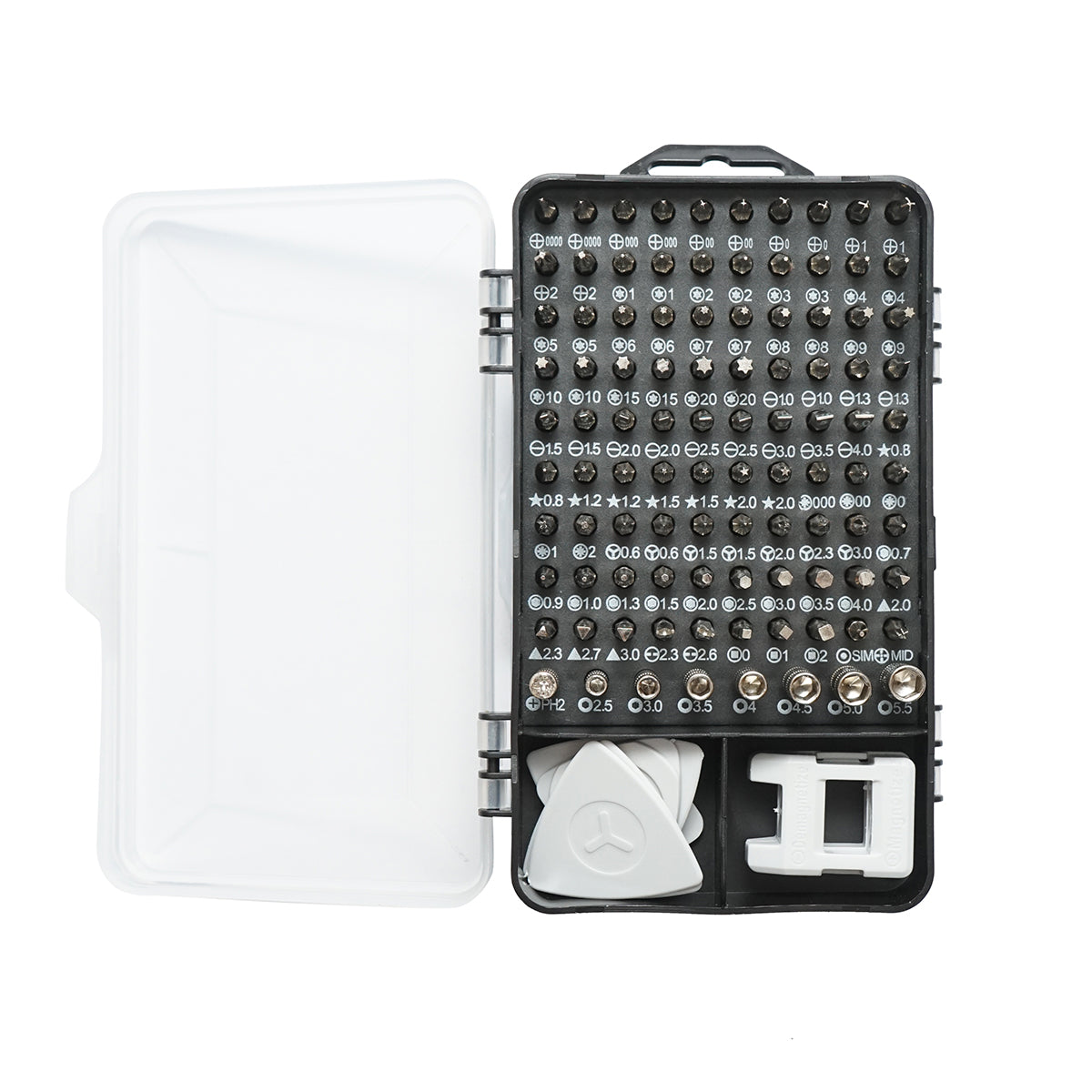 Set di cacciaviti di precisione, punte torx, croce, esagonali per elettronica 115 pezzi - immagine 3