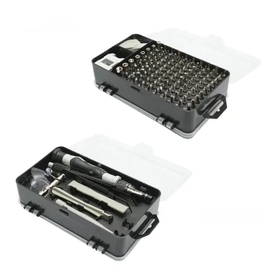 Set di cacciaviti di precisione, punte torx, croce, esagonali per elettronica 120 pezzi