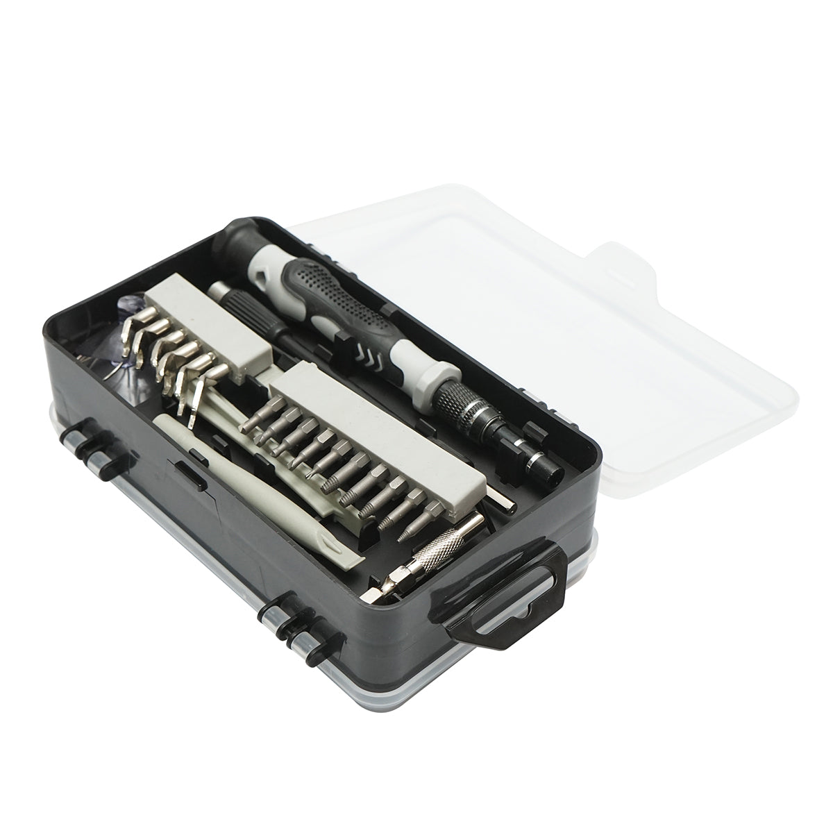 Set di cacciaviti di precisione, punte torx, croce, esagonali per elettronica 139 pezzi - immagine 4
