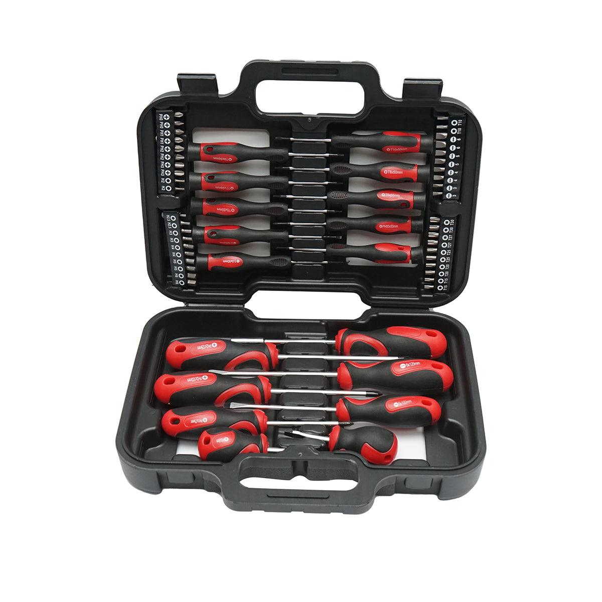 Set di cacciaviti e punte,kit cacciaviti inserti Torx 58 pezzi Set di cacciaviti a taglio, a croce, Torx 58 pezzi Breckner Germany