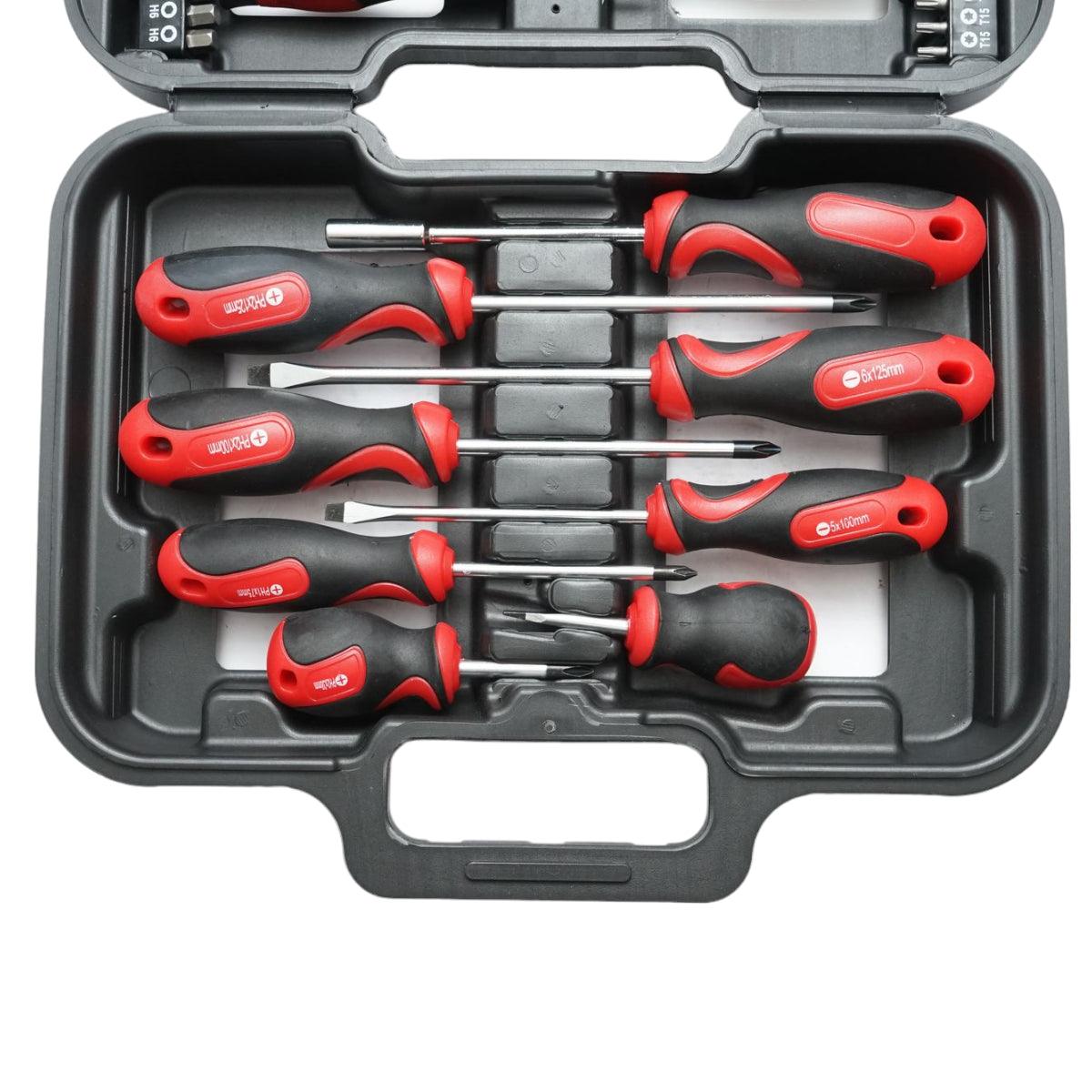 Set di cacciaviti e punte,kit cacciaviti inserti Torx 58 pezzi Set di cacciaviti a taglio, a croce, Torx 58 pezzi Breckner Germany - immagine 3