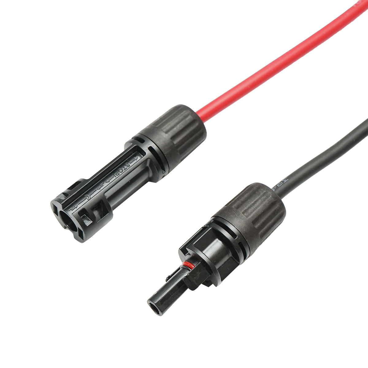 Set di cavi per pannelli solari 4mmx100cm rosso-nero, connettori MC4 1500V, PV-EN001 Breckner Germany - immagine 3