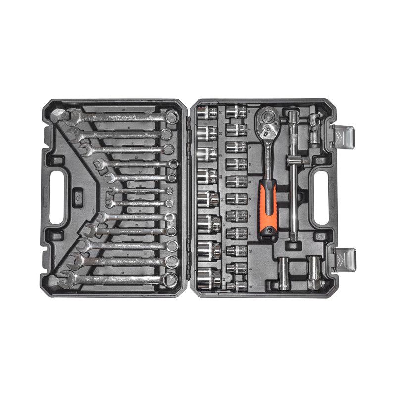 Set di chiavi 37 pezzi Set di chiavi a bussola cricchetto combinate Breckner Germany - immagine 2