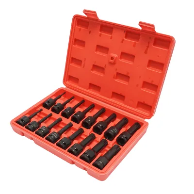 Set di chiavi a bussola a percussione con scanalatura lunga M4-M19, 1/2 pollice quadrato 16 pezzi - immagine 2