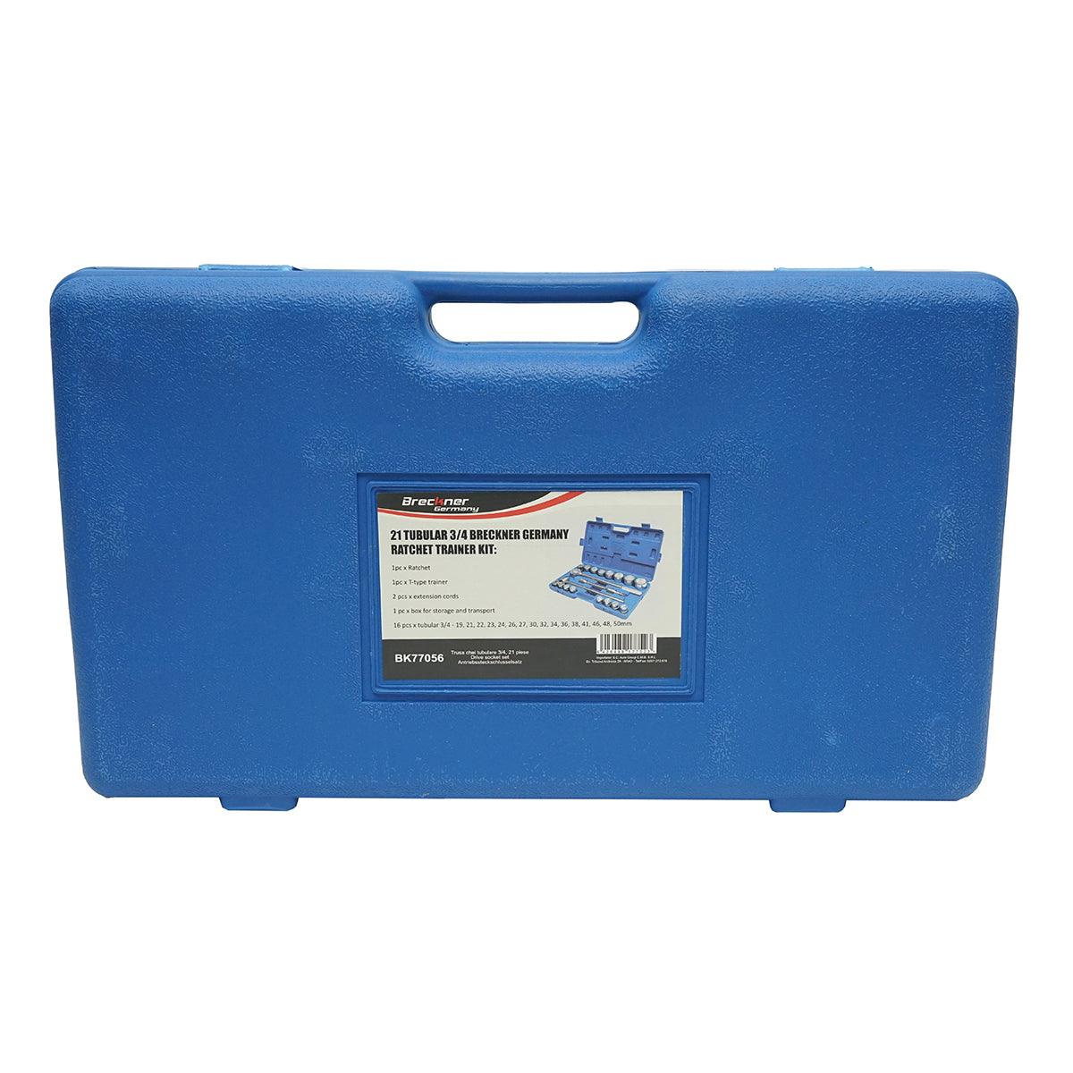 Set di chiavi a bussola con cricchetto da 3/4 pollici, bussole 19-50mm., Set chiave 21 pezzi cricchetto bussola prolunghe BRECKNER GERMANY - immagine 2