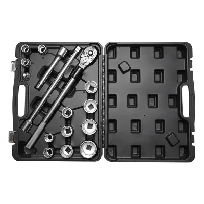Set di chiavi a bussola da 16 pezzi con cricchetto da 3/4 pollici, bussole 19-50mm., Set chiave cricchetto bussola prolunghe - immagine 3