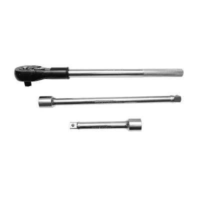 Set di chiavi a bussola da 16 pezzi con cricchetto da 3/4 pollici, bussole 19-50mm., Set chiave cricchetto bussola prolunghe - immagine 4