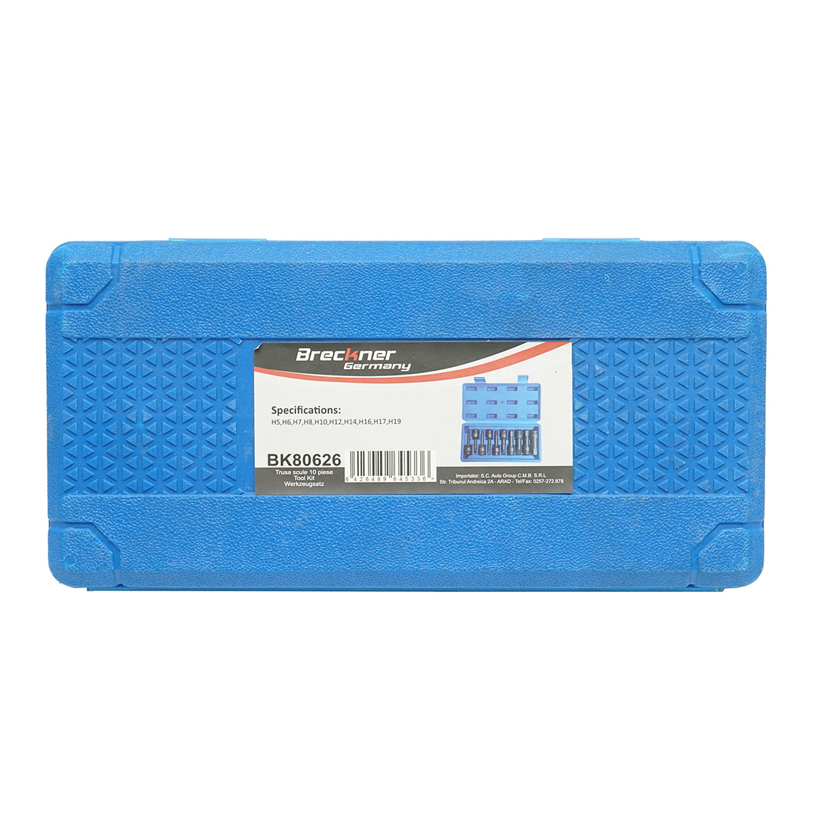 Set di chiavi a bussola da impatto esagonali con profilo Torx, 10 pezzi, Breckner Germany - immagine 2