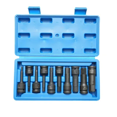 Set di chiavi a bussola da impatto esagonali con profilo Torx, 10 pezzi, Breckner Germany - immagine 3