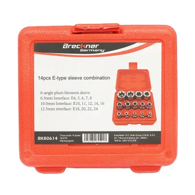 Set di chiavi a bussola E-Torx 14 pezzi Breckner Germany - immagine 2