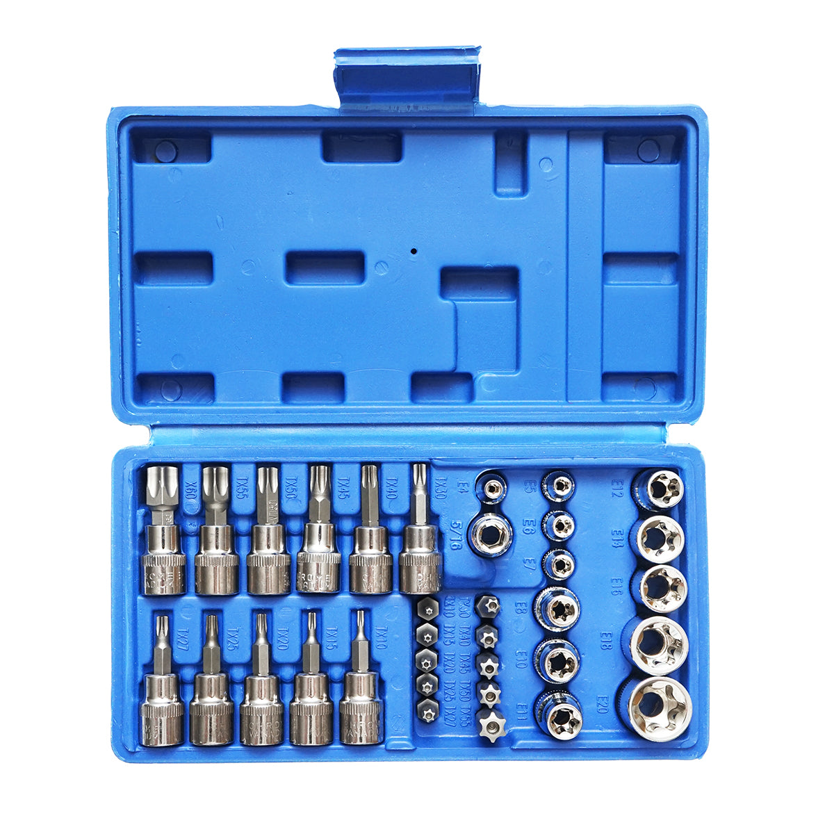 Set di chiavi a bussola E-Torx, profilo punta TX 34 pezzi Breckner Germany - immagine 3