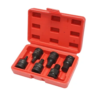 Set di chiavi a bussola esagonali a percussione H6-H17, quadrate da 1/2 pollice Cr-Mo 6 pezzi - immagine 2