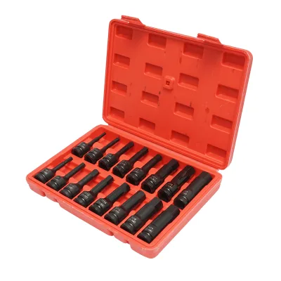 Set di chiavi a bussola esagonali lunghe H5-H21, quadrate da 1/2 pollice Cr-Mo 16 pezzi - immagine 2