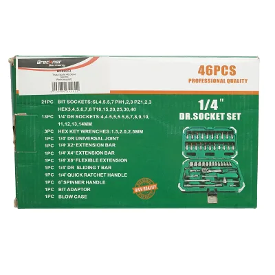 Set di chiavi a bussola, torx, esagonali con cricchetto 46 pezzi Breckner Germany - immagine 2