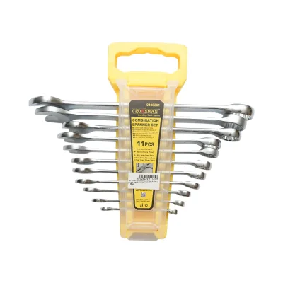 Set di chiavi combinate Crownman da 11 pezzi, acciaio al carbonio da 6-24 mm
