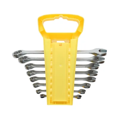 Set di chiavi combinate Crownman da 8 pezzi, fisse e ad anello, 6-19 mm, acciaio al carbonio - immagine 3