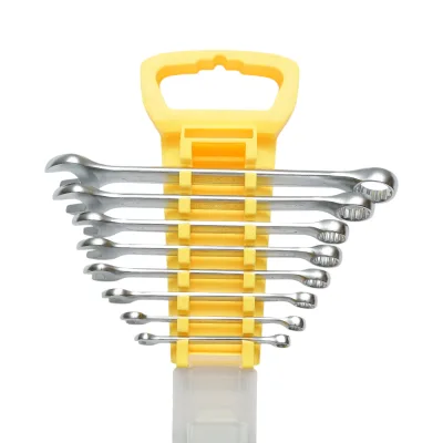 Set di chiavi combinate Crownman da 8 pezzi, fisse e ad anello, 6-19 mm, acciaio al carbonio - immagine 4