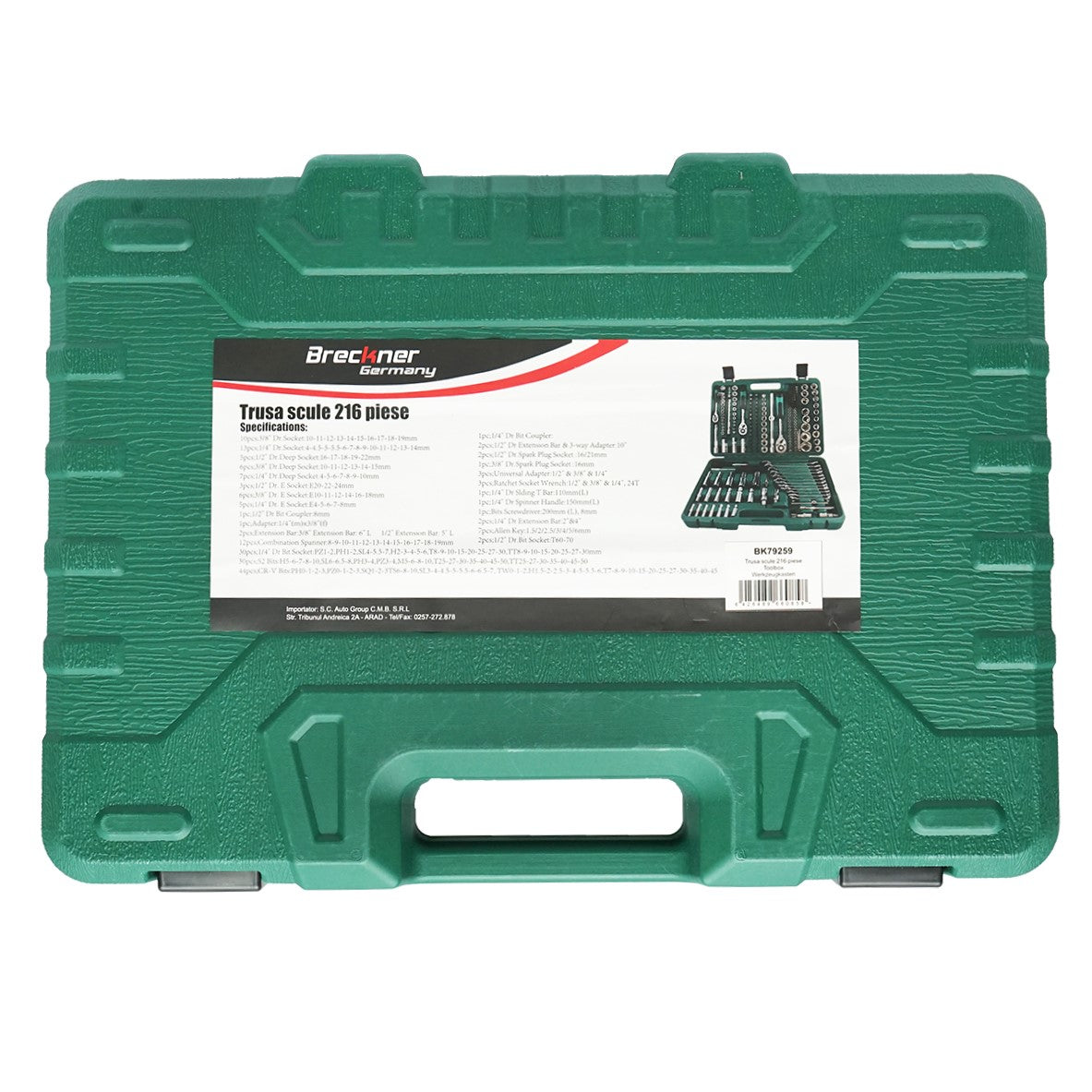Set di chiavi combinate e a bussola 216 pezzi Breckner Germany - immagine 2