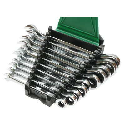 Set di chiavi combinate fisse e inelari con cricchetto 8-19mm, 10 pezzi, Breckner Germany - immagine 3